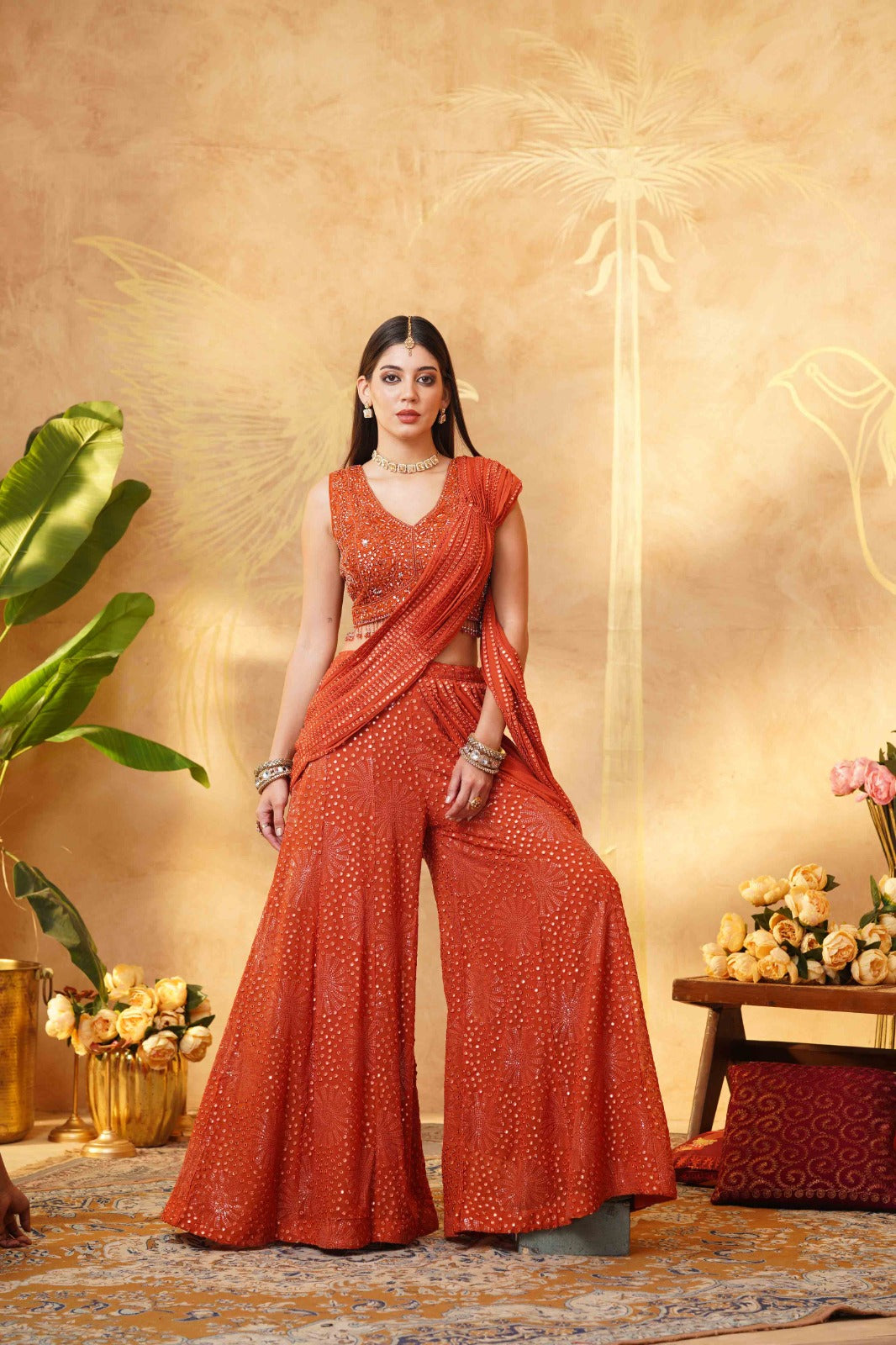 Indo Western Ready to wear Palazo Set Georgette