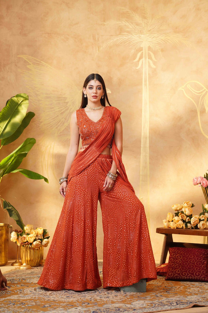 Indo Western Ready to wear Palazo Set Georgette