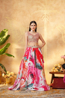 Lehenga Skirt Top Organza