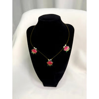 Elegant Lotus Pendant Necklace – Minimal Traditional Gold Tone Jewelry