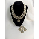 Royal Kundan & Multi-Strand Pearl Bridal Necklace Set with Earrings & Maang Tikka