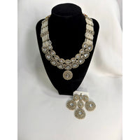 Royal Kundan & Multi-Strand Pearl Bridal Necklace Set with Earrings & Maang Tikka