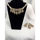 Blush Pink Kundan Bridal Necklace Set with Maang Tikka & Matching Earrings