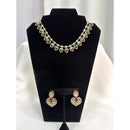 Elegant Multicolor Teardrop Necklace Set with Heart Motif Earrings