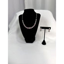 Elegant Pink Crystal Necklace Set with Matching Earrings