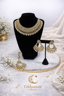 Royal Pearl Kundan Choker Set with Chandbali Earrings & Maang Tikka