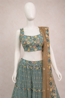 Light Blue Floral Lehenga Choli