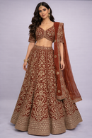 Georgette Lehenga Choli with Organza Dupatta