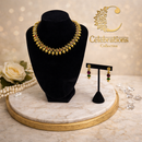 Traditional Gold Tone Necklace Set with Multicolor Stones & Matching Earrings – Celebrations Collection