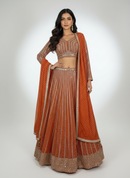 Designer Lehenga Choli in Georgette with Intricate Embellishment
