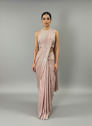 Mauve Ready-to-Wear Saree with Embellished Blouse