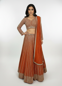 Designer Lehenga Choli in Georgette with Intricate Embellishment
