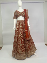 Georgette Lehenga Choli with Organza Dupatta