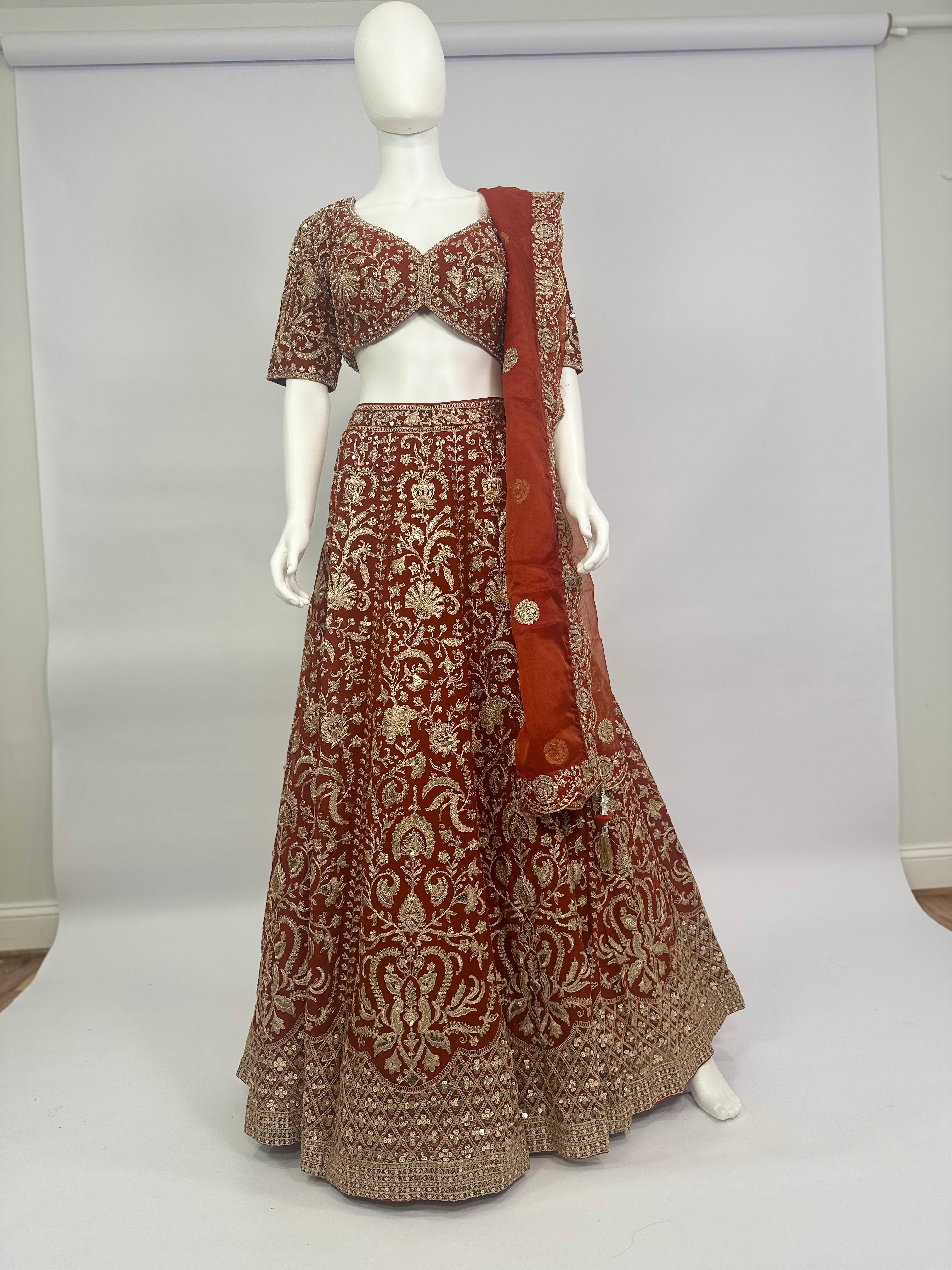 Georgette Lehenga Choli with Organza Dupatta