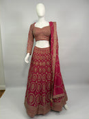 Royal Maroon Heavy Zari Work Bridal Lehenga Set