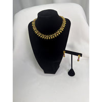 Traditional Gold Tone Necklace Set with Multicolor Stones & Matching Earrings – Celebrations Collection