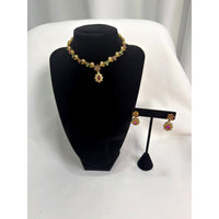 Traditional Multicolor Stone Necklace Set with Pendant & Matching Earrings – Celebrations Collection