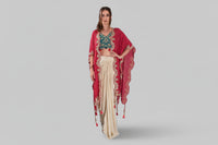 AMO-1001: Indo-Western Tulip Cut Drape Set – Bandish Tradition