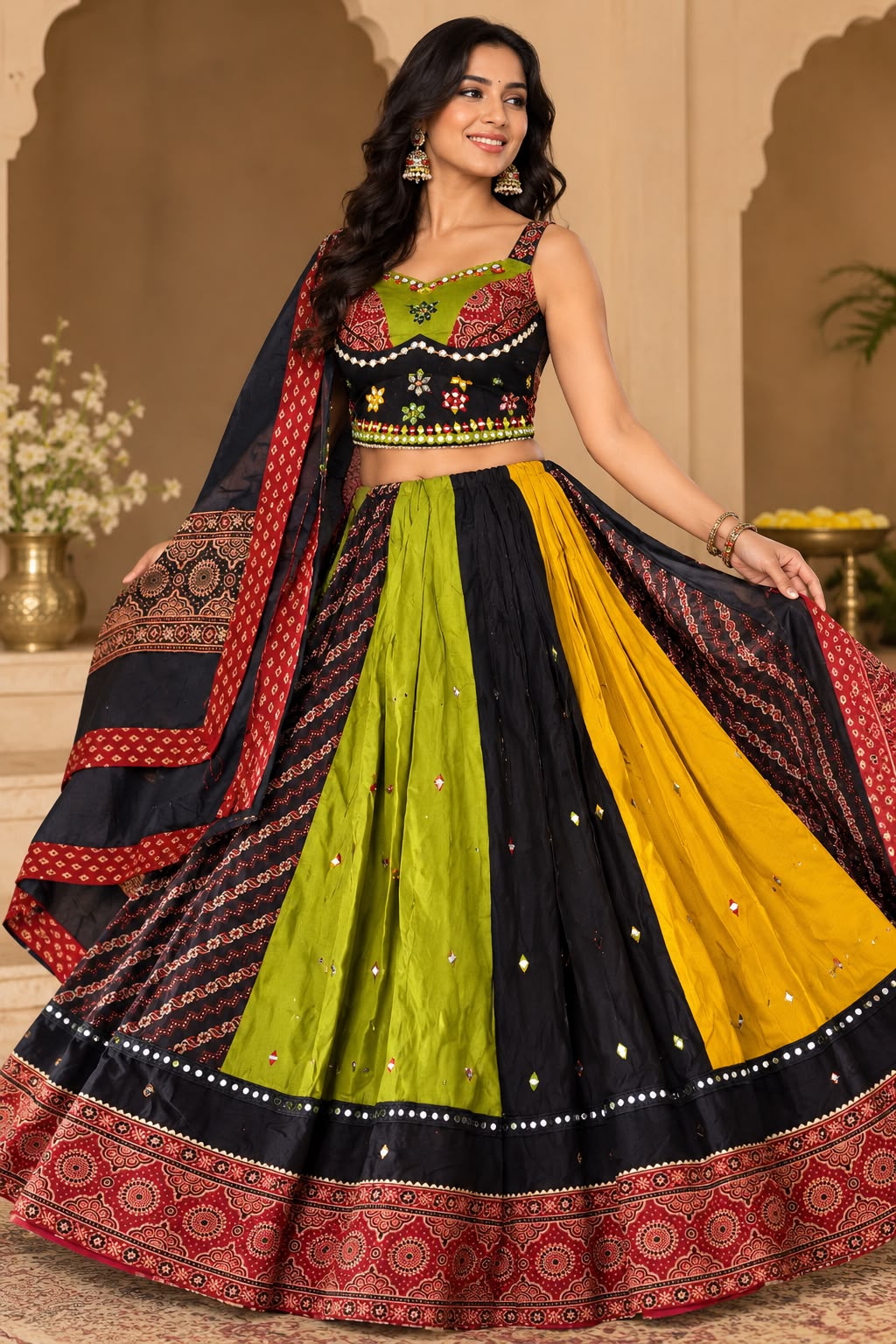 Seasonal Navratri Special – Multicolor Chaniya Choli Set with Dupatta