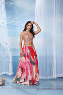 Lehenga Skirt Top Organza