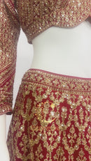 Georgette All-Over Embroidered Lehenga Choli Set with Pure Organza Dupatta – Wedding & Festive Wear