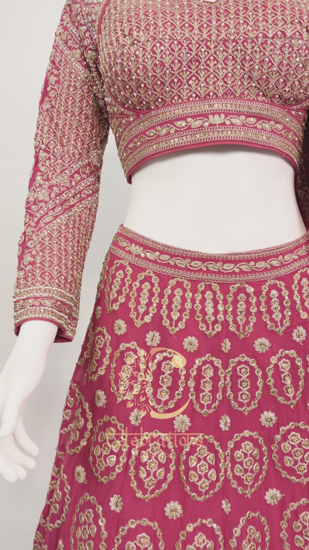 Royal Maroon Heavy Zari Work Bridal Lehenga Set