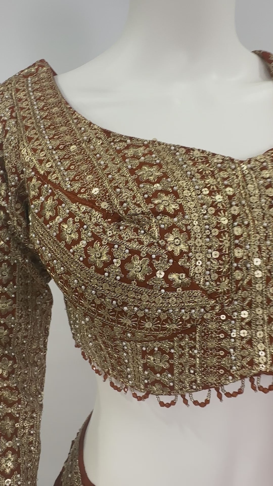 Orange Rust Lehenga Choli