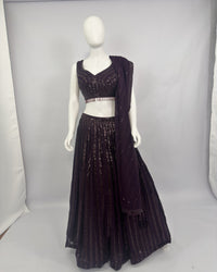 Lehenga Choli Georgette with Sequins Embellishment and Dupatta